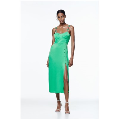 VESTIDO CORSETERO SATINADO CADENAS