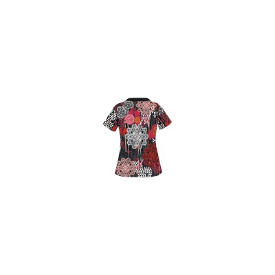 UA Desert Flower Black Scrub Top