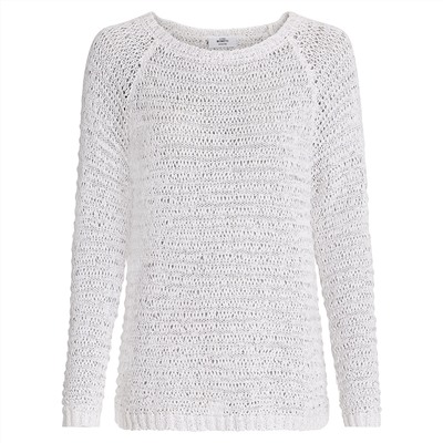 Damen Strickpullover mit Lochstruktur