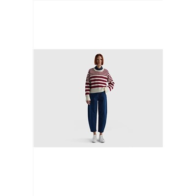 United Colors of Benetton Yün Karışımlı Çizgili Kazak 123P122NE104P-68M