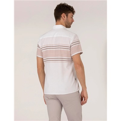 Kahverengi Regular Fit Kısa Kollu Gömlek