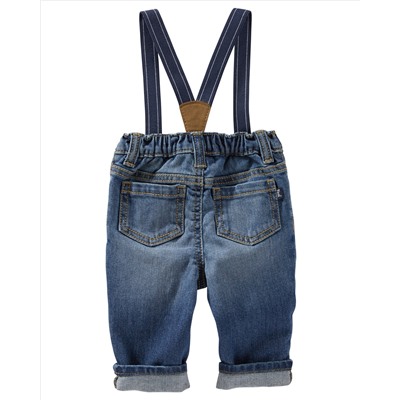 Suspender Jeans - Derby Wash