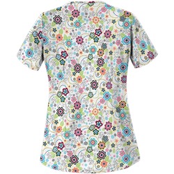 UA Floral Extravaganza Black Scrub Top