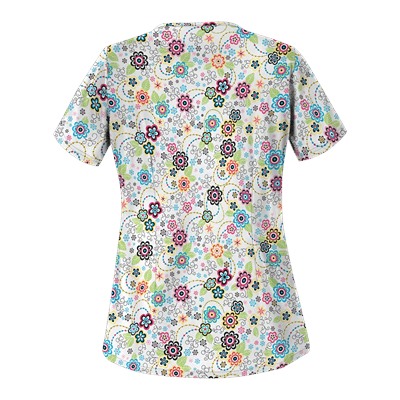UA Floral Extravaganza Black Scrub Top