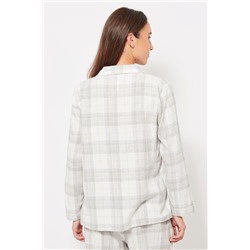 Camisa Gris claro y blanco