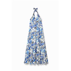 Vestido largo halter Stella Jean