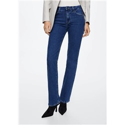 Jeans rectos tiro medio -  Mujer | MANGO OUTLET España