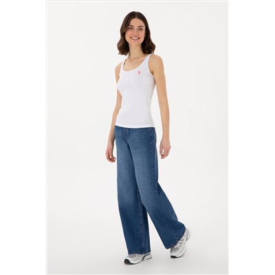 Kadın Mavi Loose Fit Jean Pantolon
