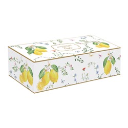 Набор для закусок, 3 пр, на подставке, фарфор P/бамбук, желтый, Лимон, Fleurs et Citrons, 63256