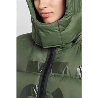 Chaqueta larga acolchada capucha