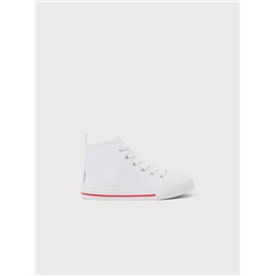 HIGH-TOP SNEAKERS WITH TOECAP