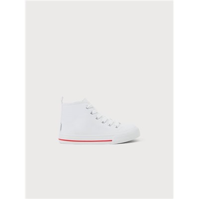 HIGH-TOP SNEAKERS WITH TOECAP