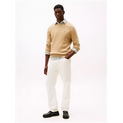Cable Knit Crewneck Sweater