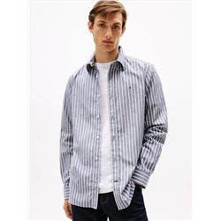 Regular Fit Stripe Print All-Day Shirt
