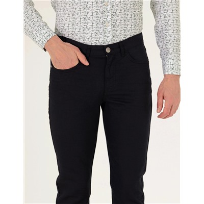 Siyah Slim Fit Kanvas Pantolon