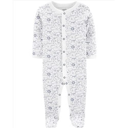 Monster Snap-Up Cotton Sleep & Play
