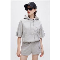 Sudadera de manga corta Gris claro