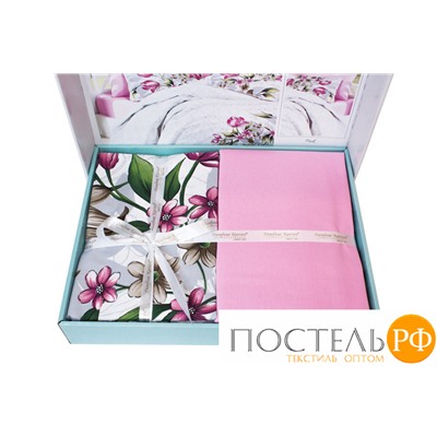 Постельное белье "Карвен" ранфорс евро (Riella Pink) (арт. N023 Riella Pink)