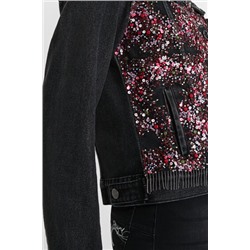 Chaqueta vaquera slim lentejuelas