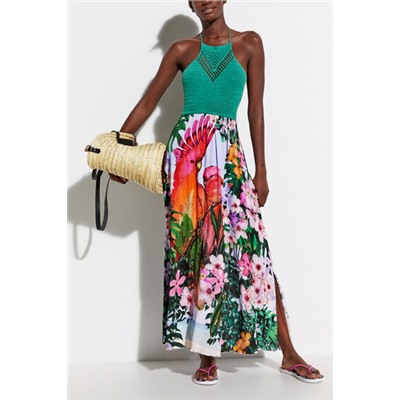 Vestido playero tropical