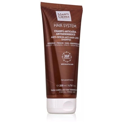 Martiderm Hair System 3GF Шампунь против себорейного выпадения волос 200 мл