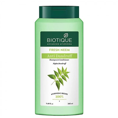 BIOTIQUE Fresh neem anti dandruff shampoo &amp; conditioner Шампунь-кондиционер для волос против перхоти с нимом 120мл