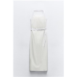 HALTER GABARDINE MIDI DRESS