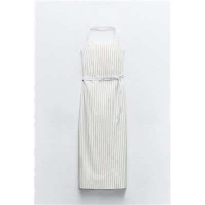 HALTER GABARDINE MIDI DRESS
