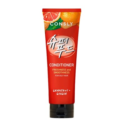CONSLY Grapefruit &amp; Ginger Conditioner for Freshness &amp; Smoothness Освежающий и разглаживающий кондиционер с экстрактами грейпфрута и имбиря 250мл