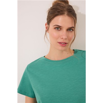 Camiseta manga corta 100% algodón verde
