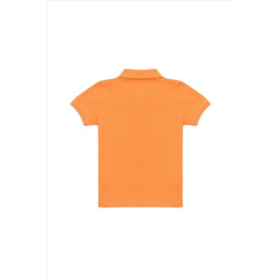 Erkek Çocuk Turuncu Basic Polo Yaka Tişört