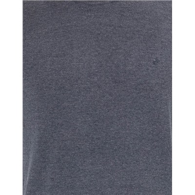 Gri Melanj Slim Fit Bisiklet Yaka Basic Triko Kazak