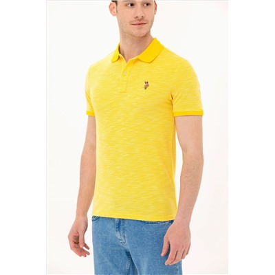 Erkek Koyu Sarı Polo Yaka Tişört