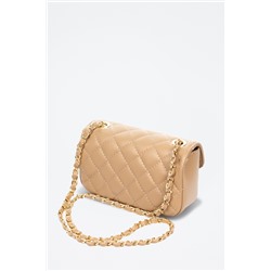 Bandolera de piel Beige y dorado - Firenze Artegiani