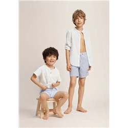 Bañador textura rayas -  Niño | MANGO OUTLET España