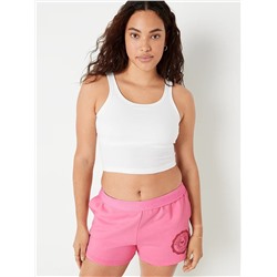 PINK RIB CROP TANK TOP