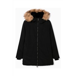 Anorak con capucha Negro
