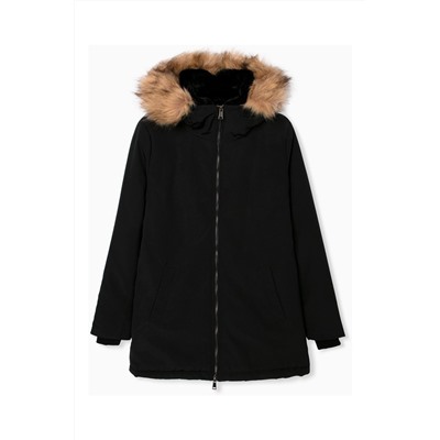 Anorak con capucha Negro