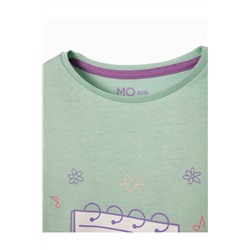 Camiseta Verde agua jaspeado
