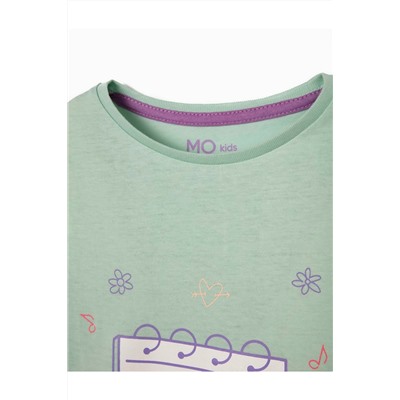 Camiseta Verde agua jaspeado