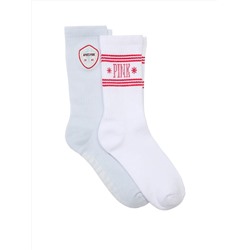 PINK 2-Pack Crew Socks
