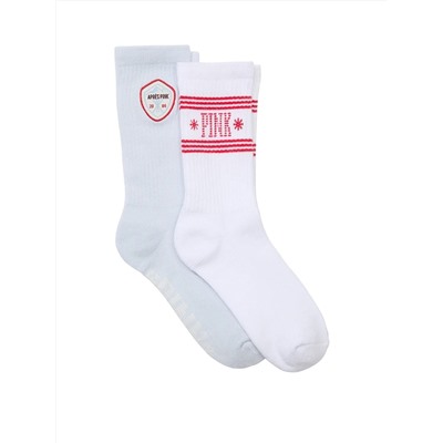 PINK 2-Pack Crew Socks