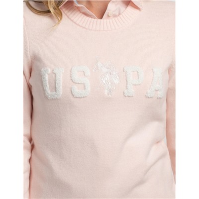 USPA LOGO CREW NECK SWEATER