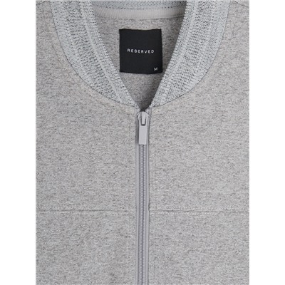 Sweatshirt im Bomberstil mit Baumwollmischung