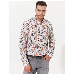 Haki Slim Fit Uzun Kollu Gömlek