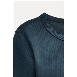 FADED-EFFECT RIB T-SHIRT