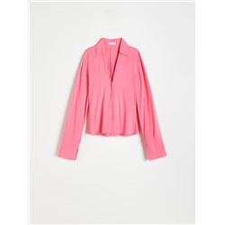 Bluse mit V-Ausschnitt