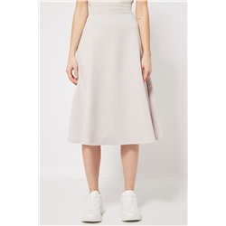 Falda midi cintura alta Beige