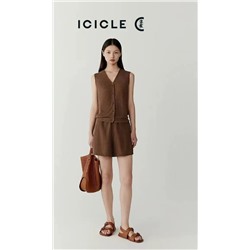 Тонкий чистый лен дышащий полуневидимый жилет без рукавов  ICICL*E ОРИГИНАЛ!