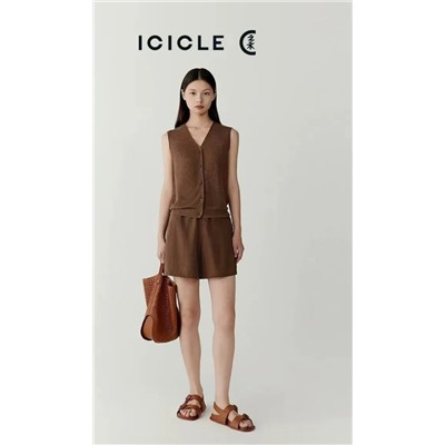 Тонкий чистый лен дышащий полуневидимый жилет без рукавов  ICICL*E ОРИГИНАЛ!